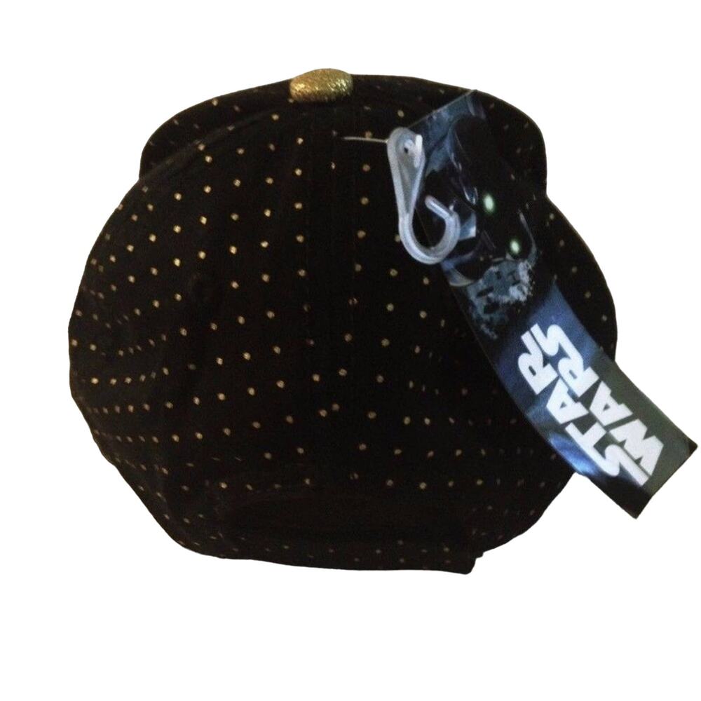 Star Wars Polka Dot Black Gold Snapback Cap Hat - Picture 6 of 6